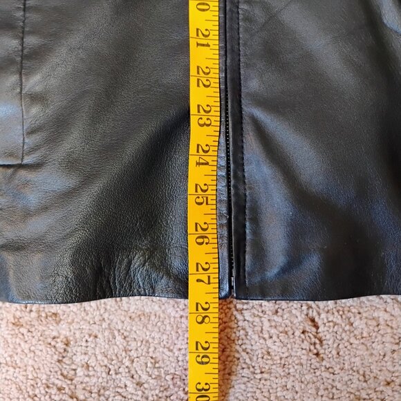 Woman's Style & and Co Genuine Leather Jacket Petite Casual Formal - Picture 9 of 12